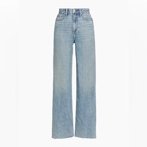 rag & bone Logan Featherweight Raw Edge High Waist Wide Leg Jeans in Mira Wash